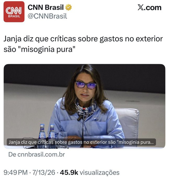 zfabrogmailcom's tweet photo. Pera aí  eu entendi direito: como ela é mulher, tem passe livre pra torrar o dinheiro do contribuinte sem limite, viajando o mundo, se hospedando em hotéis cinco estrelas, comendo nos restaurantes mais caros e carregando uma legião de bajuladores junto. E se alguém ousar criticar, é logo tachado de misógino? 🤡 
 Vejam o perigo que é se essa lei for aprovada.