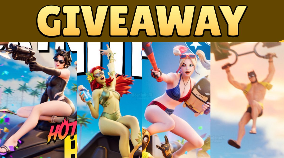 SanTaitoFN's tweet photo. 🚨 1x DC Summer's Skin GIVEAWAY 🚨

⬇️ To Enter:

💖 Like &amp; Repost this post ♻️
🫂 And
📃 Fill the GleamIO giveaway ⬇️

🔗 Link in replies 👇 https://t.co/L8eqR5eLe3