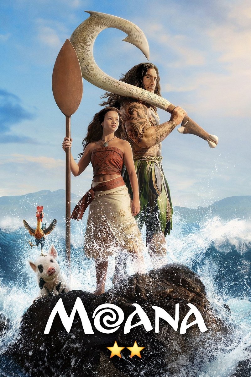 D93m03's tweet photo. #Moana 2026 es la perfecta definición de abstenerse en adaptar grandes películas que sirvieron en la animación para convertirlas en unas pobres copia y pega sin alma, falta de colores vivos, falta talento actoral en su protagonista y un Johnson con peluca que solo provoca risa. https://t.co/i9hTKfABGV