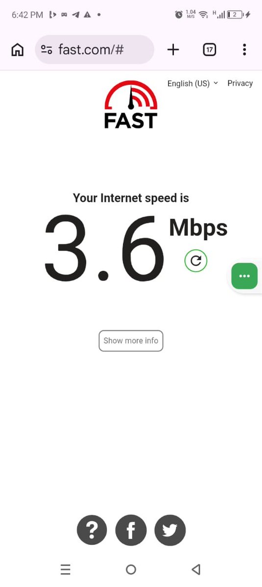 profedozie's tweet photo. @MTN180 @ConsumersNCC @MTNNG This is mtn curent fibre speed.
Location: PW maroko.
Check ur DM for ID details and work on it.
We cannot achieve anything wt 3.6mps https://t.co/2yqGwNqiLT