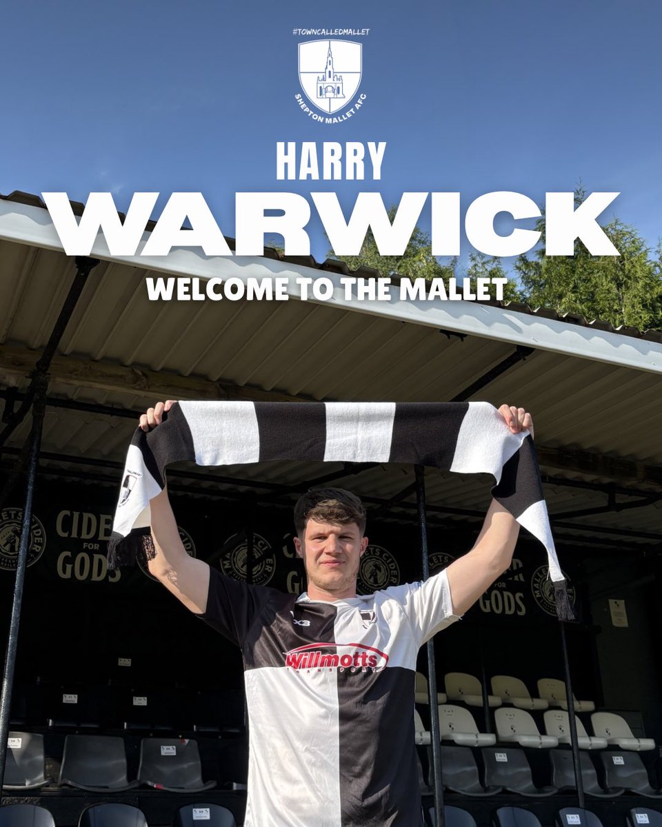 Mallet_AFC's tweet photo. ⚫⚪ 𝐍𝐄𝐖 𝐒𝐈𝐆𝐍𝐈𝐍𝐆 ⚪⚫

We’re delighted to welcome Harry Warwick to the club! 🔥

Harry is an exciting attacking player who has previously featured for Chippenham Town, Taunton Town, Larkhall Athletic and, most recently, Wells City, where he scored an outstanding 70 goals in 123 appearances.

Comfortable playing anywhere across the front line, Harry brings pace, quality and a proven eye for goal, with the ability to produce moments of magic.

💬 Lox said:

“It’s great to get Harry on board with us. He was one of my main targets this off-season, so to get him signed before the season starts is a massive positive for the club.

He’s always scored goals, offers great pace and has the quality to turn games in an instant. He also lives in Shepton, making it the perfect fit all round.”

Harry will be kindly sponsored by Natasha Beauty @hair95 

Please join us in giving Harry a warm welcome to the club! ⚫⚪

#NewSigning #WelcomeHarry #UTM