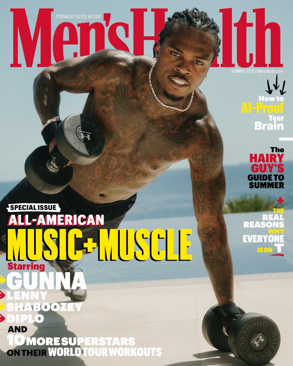 XXL's tweet photo. Gunna graces the cover of Men's Health magazine's special All-American Music + Muscle issue. 

The rapper talks about his fitness journey, hosting 5K runs across the globe and more.

📷: menshealthmag/Instagram https://t.co/EyXAujuEEB