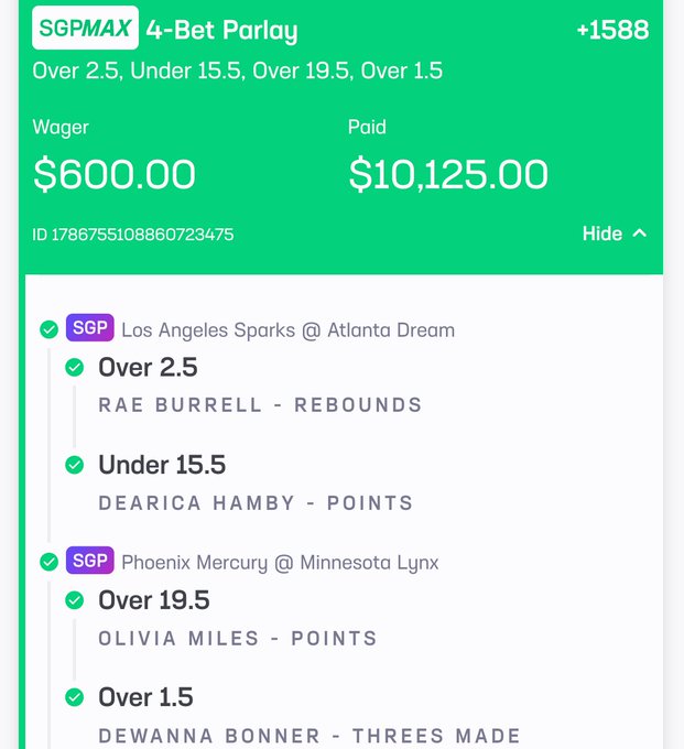 propsnparlayq's tweet photo. WNBA IS MY PLAYGROUND.
Iโm seeing the board differently โ๏ธ
DISCORD LINK ๐ IN BIO IF YOU WANT ACCESS TO ALL MY BEST PLAYS !
#WorldCup2026FIFA | #NBA ๐ | #WNBA | #CBB ๐ | #PrizePicks ๐ | #PROPS | #POTD ๐ | #Picks | #MLB โพ | #Gambling๐ https://t.co/97BeM6lj5a