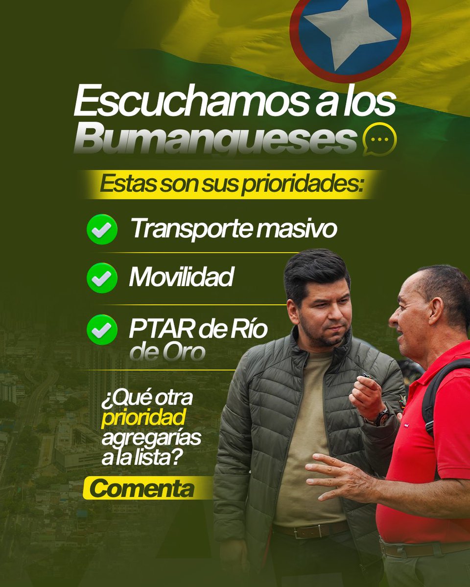 TitoRangel8's tweet photo. ✅ Bucaramanga tiene prioridades claras. A propósito de la visita del presidente electo, @ABDELAESPRIELLA, compartimos tres megaobras que necesitan el respaldo del Gobierno nacional para impulsar la movilidad, el desarrollo y la calidad de vida de los Bumangueses. https://t.co/PbkHXWKupc