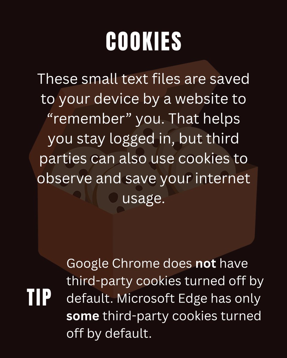 ElderLawAdvo's tweet photo. Identity theft doesn't just start with a stolen wallet. Lock down your data, too:

🗑️ DROP tool = data brokers must delete your info
🌐 VPN hides your IP
🍪 Chrome/Edge don't block all 3rd-party cookies by default
🌍 Choose your browser wisely

#DataPrivacy #CyberSecurity https://t.co/3X3QQ0RIK7