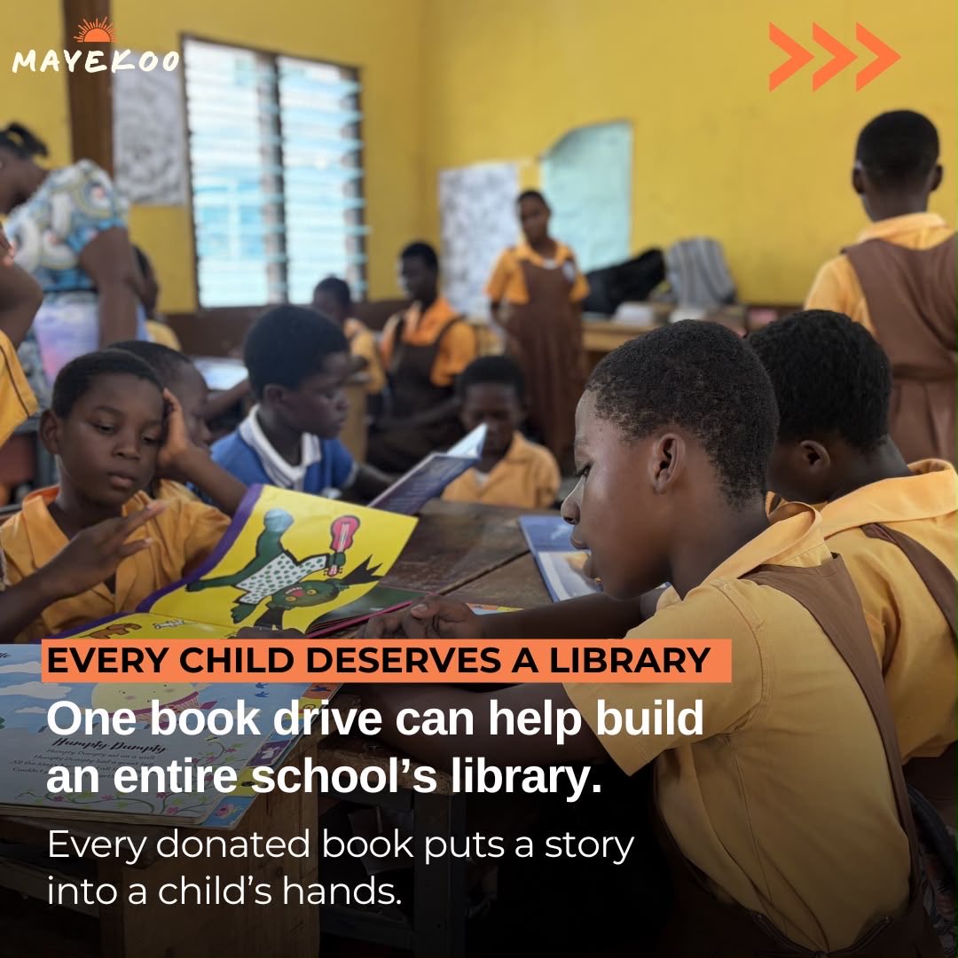 Mayekoo_Impact's tweet photo. Every a child deserves a library and we need your support
10 schools, 10,000 books https://t.co/i7IdPT4LoD