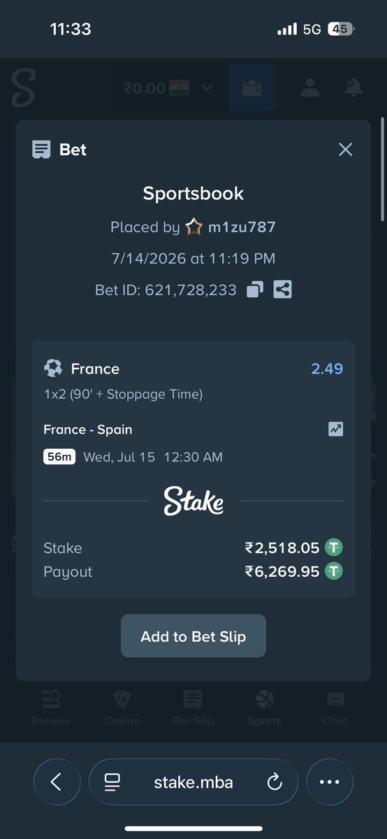 Snowiekn's tweet photo. @StakeIND France
Stake id - m1zu787

sport:621728233 https://t.co/bJf9meBqr5