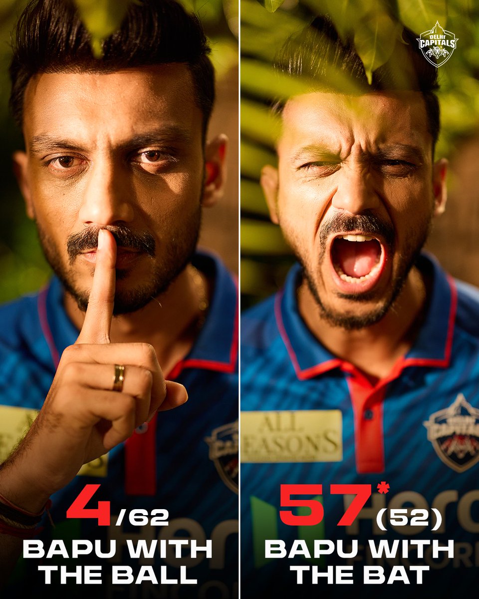 DelhiCapitals's tweet photo. Our one Tiger roared away the 𝗧𝗵𝗿𝗲𝗲 𝗟𝗶𝗼𝗻𝘀 🐅🔥 https://t.co/TO2uDSVdFY