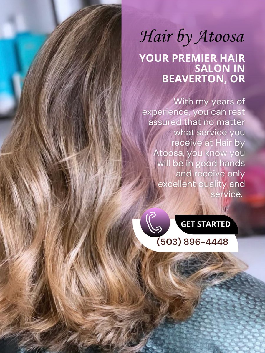 AtoosaBy's tweet photo. Dreaming of effortless color and natural dimension? My balayage service delivers a soft, blended look that grows out beautifully. Contact me at (503) 896-4448 to start your transformation! #Balayage #HairGoals
https://t.co/izwHyMAGjd https://t.co/A9dg0eFJ0H