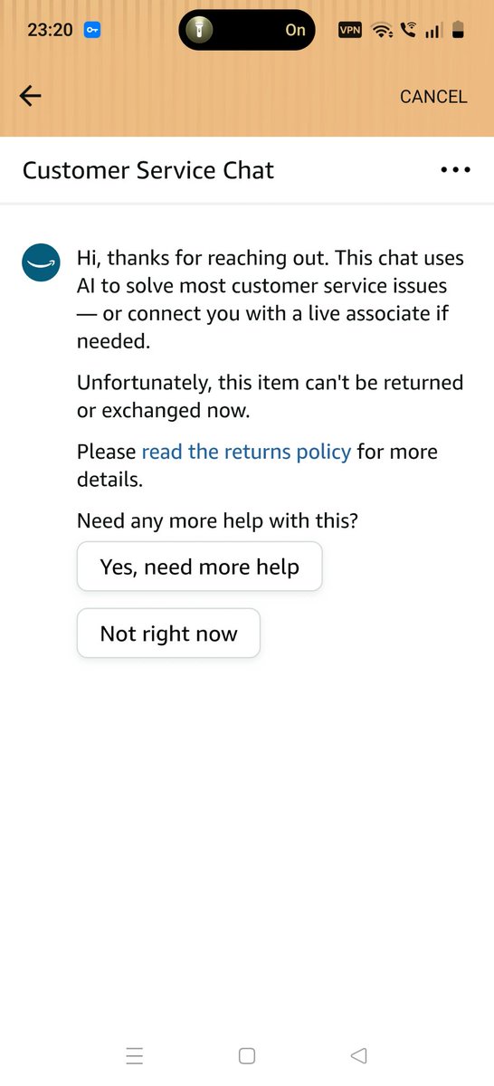 Shivam502's tweet photo. @amazonIN @amazonnow This is not a return due to change of mind. It is a wrong item delivered by Amazon. Under Amazon's A-to-z guarantee and consumer protection laws, I am entitled to receive the product I ordered.
I would be forced to escalate this to NCH if no resolution is provided. https://t.co/bvNAI0uYzu
