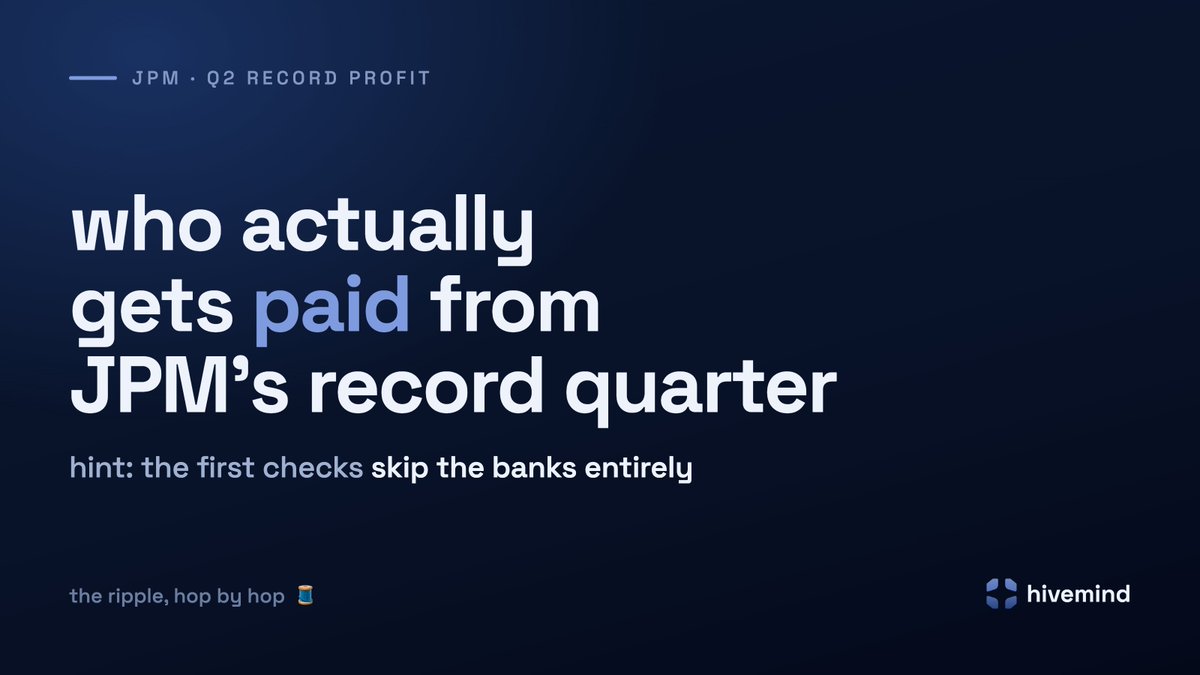 hivemindbrief's tweet photo. JPM just printed a record quarter on a $6B equities-trading haul, not on rates. the first names that get paid from that flow aren't even banks. here's the chain, hop by hop 🧵 https://t.co/WiXJNWy2eA