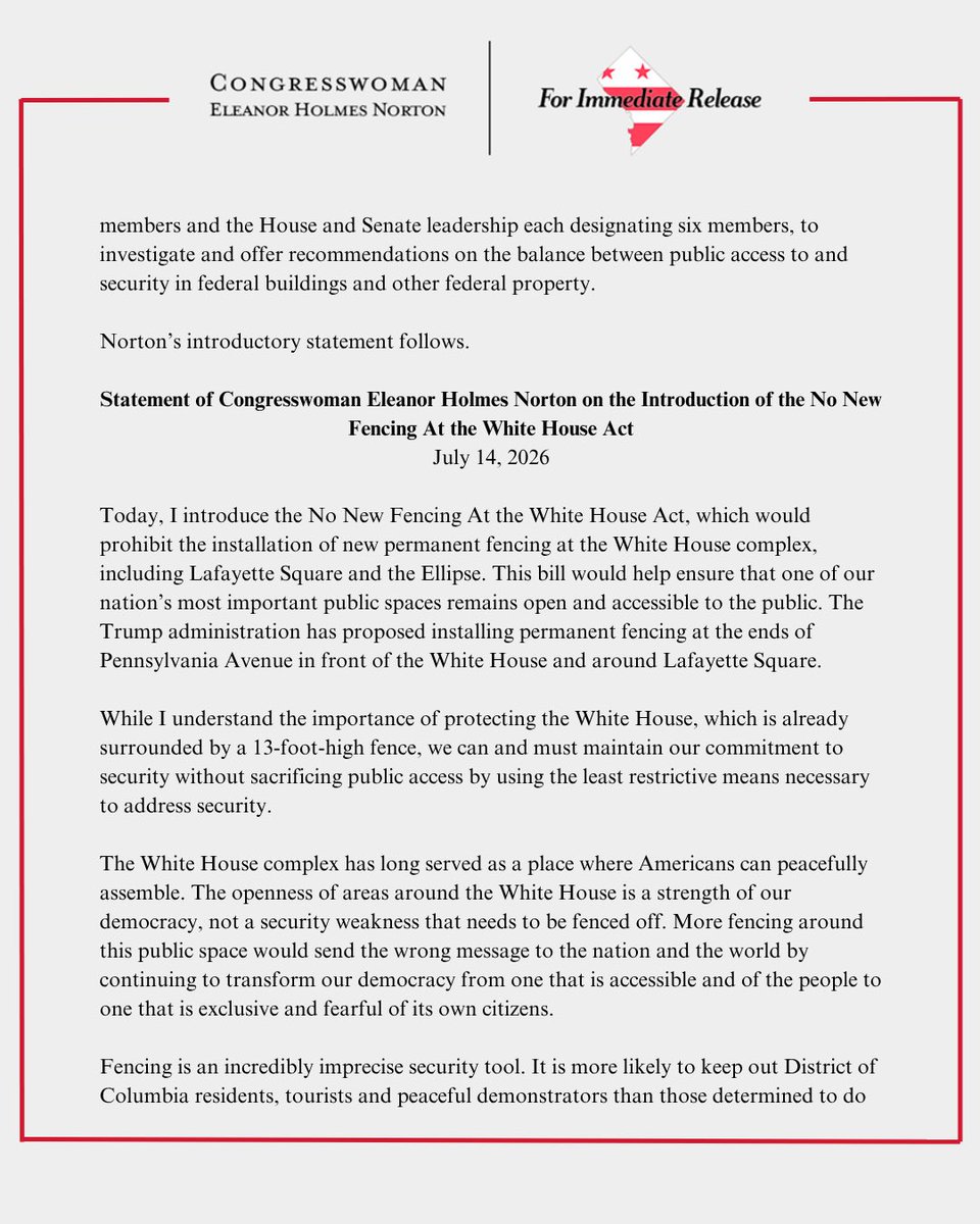 Eleanor #DCStatehood Holmes Norton tweet media