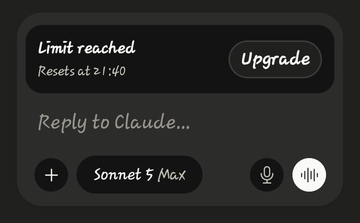 dave_4_eva's tweet photo. Well... I finally hit Claude's usage limit for the first time. 😭
Please tell me there's another solution besides selling a kidney for the premium plan. 😅 https://t.co/uHhtoYM4MF
