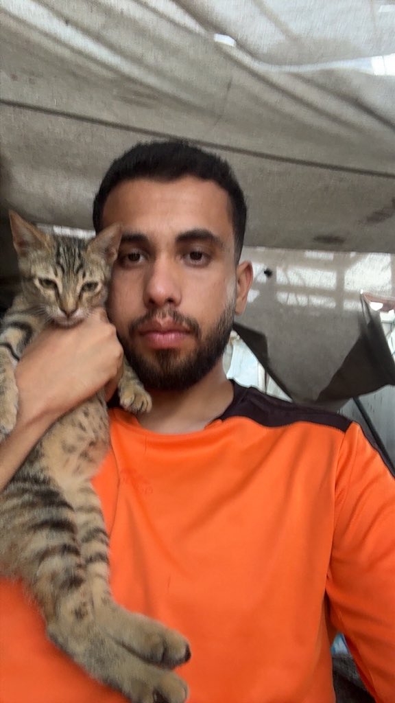 Mo7mmd30's tweet photo. My cat and i are still alive in Gaza🇵🇸 https://t.co/Qjr2knKhx9