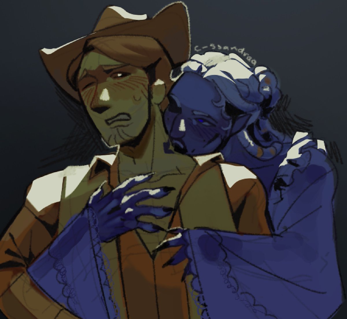 c_ssandraa's tweet photo. guys what do we think of vampire blue 
#deltarune #blellow https://t.co/bg7shoh7rO