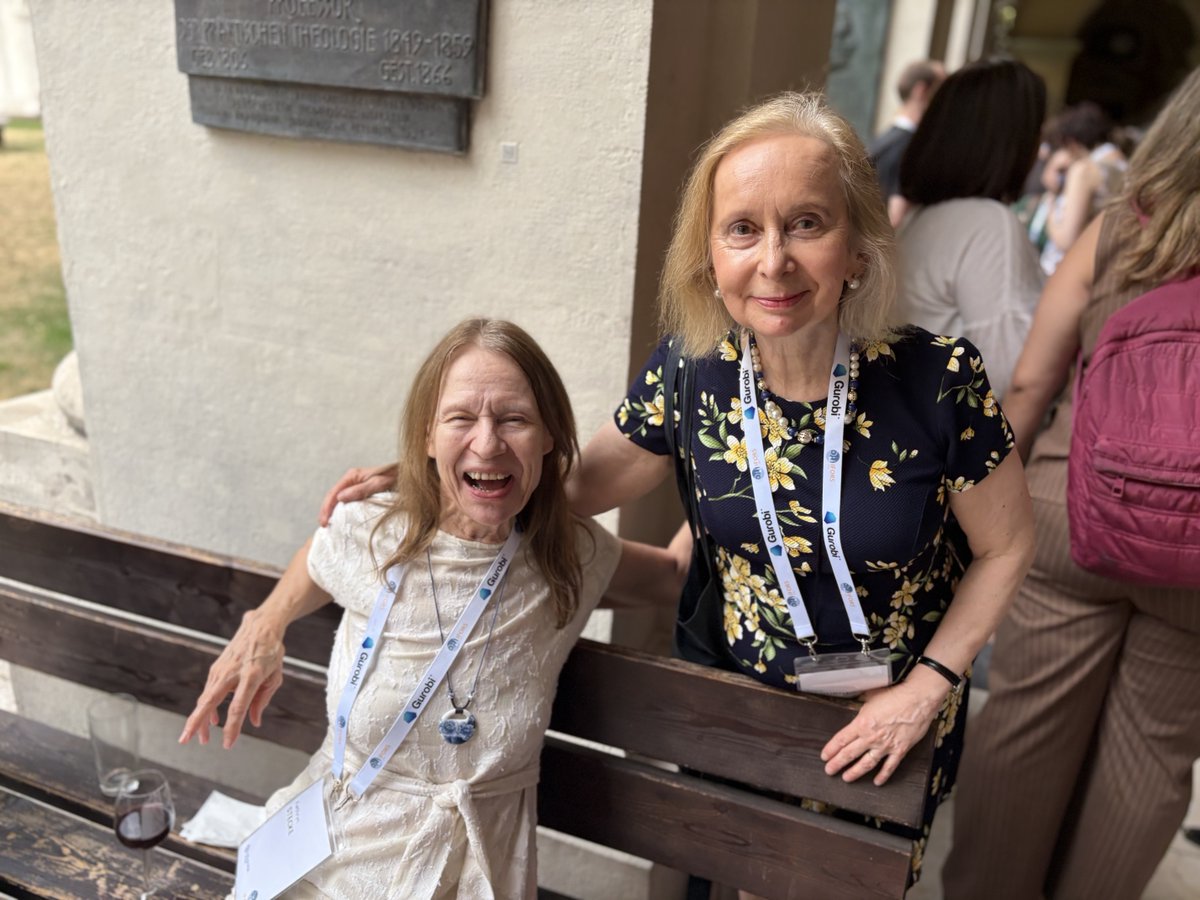 Supernetworks's tweet photo. Had a superb time at the GLOW reception this evening, despite a bit of rain, at the @iforsofficial conference in Vienna. The smiles say it all. What a wonderful #orms community we have! https://t.co/WulIuy8xmf