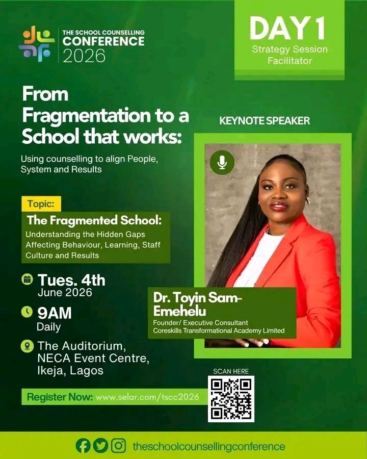Theschoolcon's tweet photo. Dr Toyin is  a Human Capital Development Expert with 30 years of experience spanning education, leadership, mentoring , coaching, business development , and consulting. 

She is  the Founder and Executive Consultant at Coreskills Transformational Academy, where she lead impactful https://t.co/2o76l9Xs1H