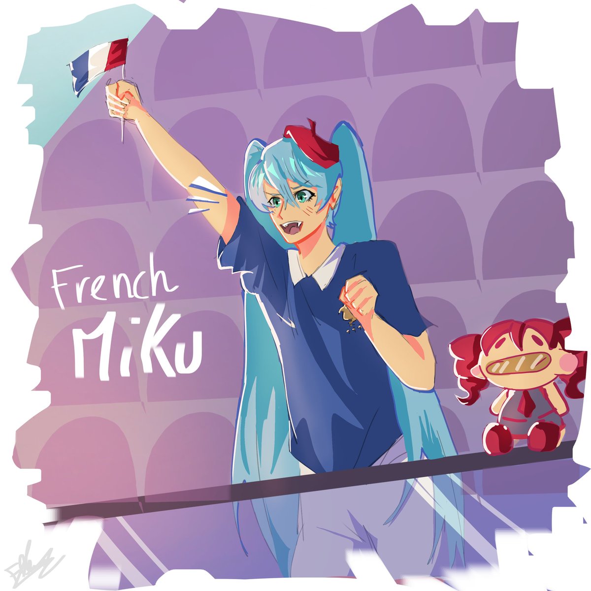 zelirth's tweet photo. French Miku 🇫🇷🥐 #HatsuneMiku #worldcup2026 #football #teto https://t.co/seQ3hupf98