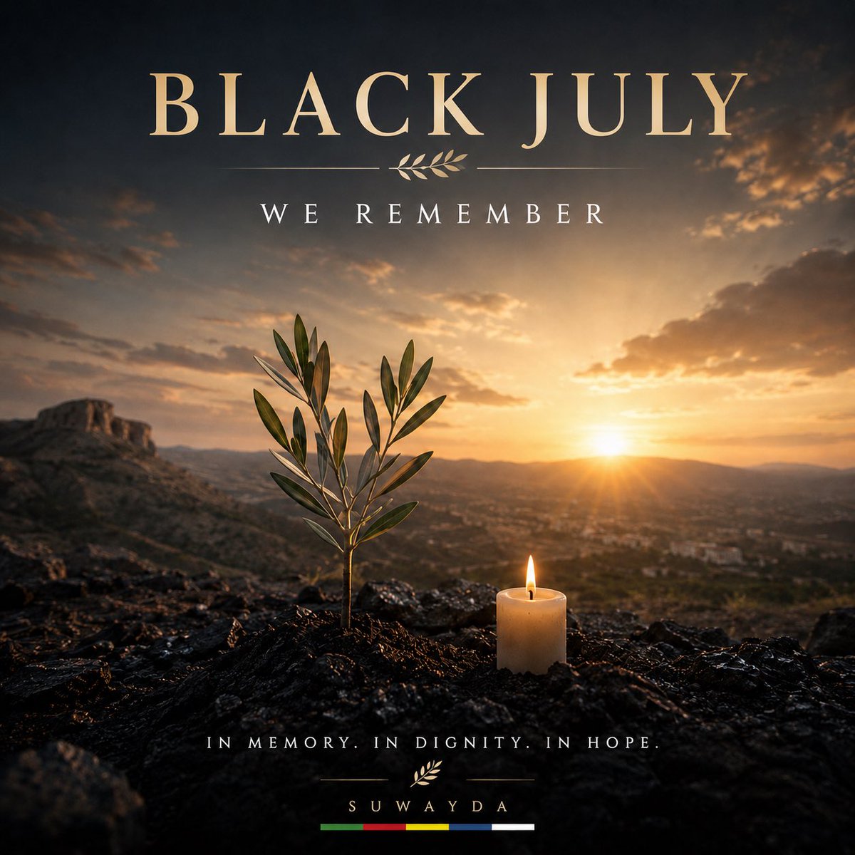 UnityPhoenix5's tweet photo. One year since Black July.

We remember those we lost.
We honor those who stood with us.
May their memory inspire dignity, justice, and hope. https://t.co/y586OJ1tnd
