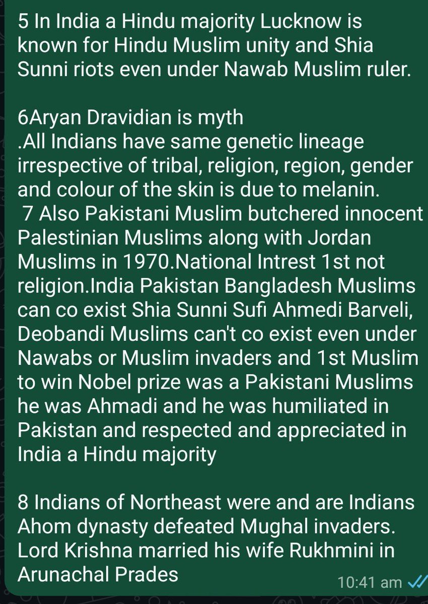 ShitijTyagi's tweet photo. @RituRathaur Hindus R divided in region, caste not birth based  on gunas skills. Aryan Invasion migration Dravidian myth. All Indians R similar as per DNA. Colour of skin is due to melanin and pigmentation. India 1st not Ummah or mazhab. India is secular democratic due to Hindu https://t.co/cuA1Lc6PXn