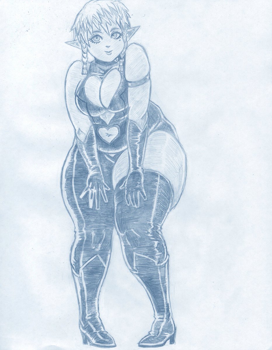 VENOMArtAttack's tweet photo. This is a comm of my client's #elf on #TERA on the #OSTO server. I was told I could draw her as I wanted so I indulged with a #PlusSizedElf https://t.co/R0TvnVHlh7