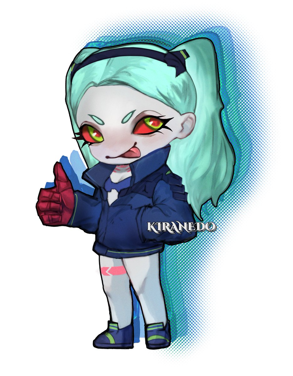 Kiranedo's tweet photo. Rebecca Chibi :3 #cyberpunkedgerunners #fanart #chibiart https://t.co/ZtNe1UhC81
