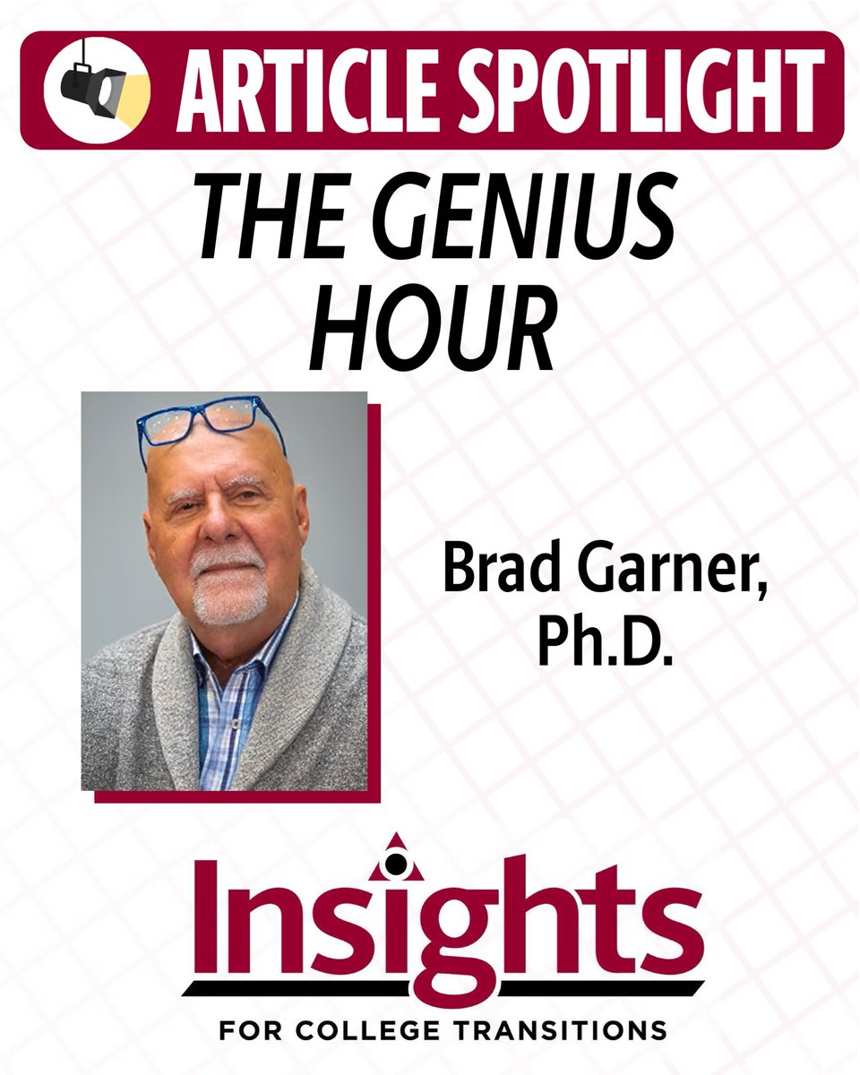 NRCFYESIT's tweet photo. What if one hour each week could transform the way students see learning and themselves?
 
 📚 Read this article, plus many more, for FREE in our summer edition of Insights for College Transitions at https://t.co/7NY6Ll0U4N https://t.co/ZIfqrCmSPa
