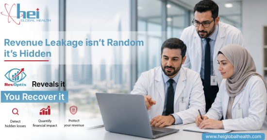 HEIGlobalHealth's tweet photo. 💡 Revenue Leakage isn't random — it's hidden.

🔍 RevOptix reveals it. You recover it.

Stop losing revenue you didn't even know was slipping away. 📉➡️📈

🌐 https://t.co/nnQ6raILXc

#HealthcareRevenue #RevenueCycle #RevOptix #HealthTech #HEIGlobalHealth #MiddleEast #Global https://t.co/NhT2HUBQhk
