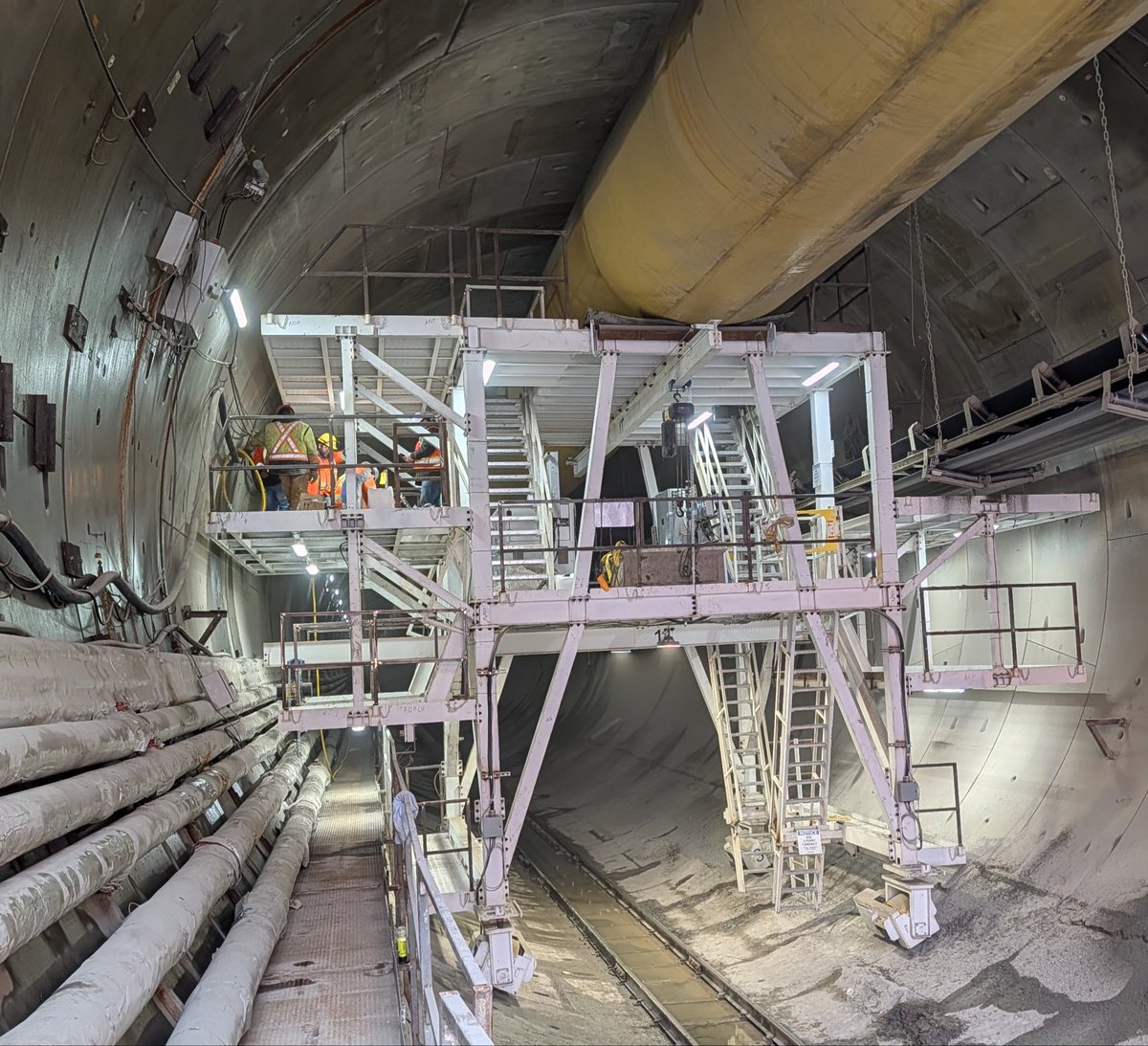 fordnation's tweet photo. Tunnelling work on the Scarborough Subway Extension is ahead of schedule and on track to finish this year, with 75 per cent of the tunnel already complete.
Weโre making progress every day to put 38,000 more people across Scarborough within walking distance of reliable and affordable transit.
