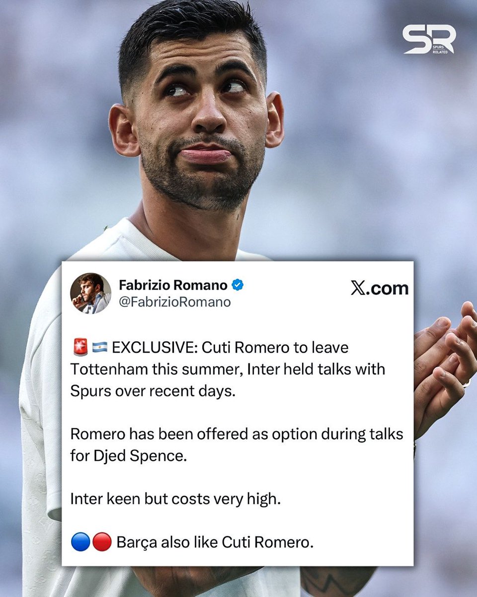 Spurs_Related_'s tweet photo. Romero 🇦🇷 looks set to leave this summer, with Inter and Barcelona interested. 

#thfc #coys https://t.co/g2xMXlFmrg