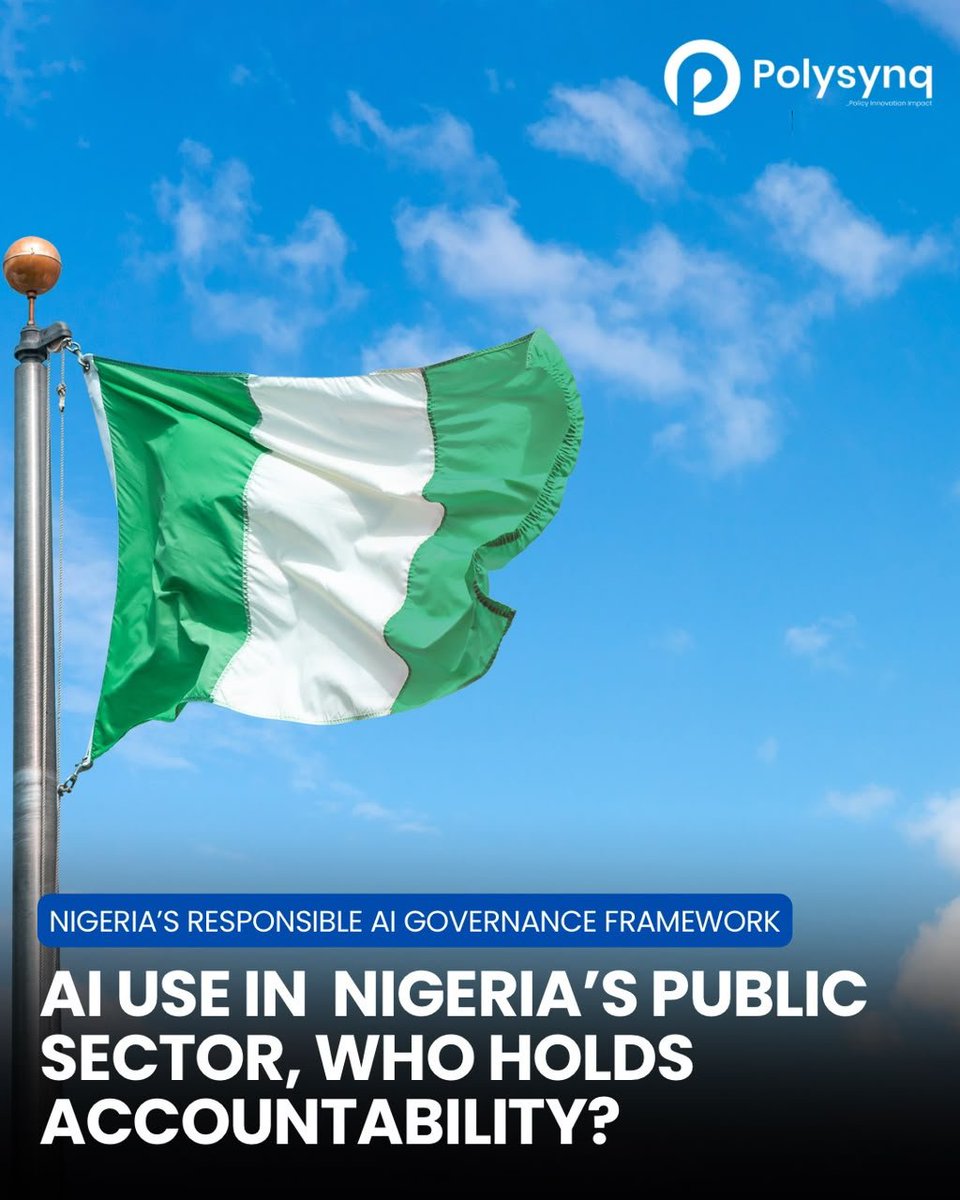 Polysynq's tweet photo. 🇳🇬 Nigeria's government is quietly using AI for scanning applications, running chatbots, scoring who qualifies for benefits.

But here's the problem, the guidelines are still premature 
A new framework for AI regulation in the country was  just released. https://t.co/KThTxx75lK