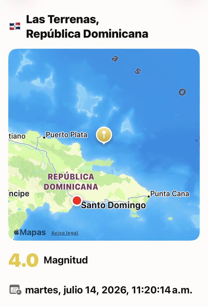 condesatv1's tweet photo. 3 temblores en menos de media hora
4.80 El grillo
4.5 Las Terrenas
4.0 Las Terrenas 

Esto me asusta. 🙏Dios nos proteja. https://t.co/RXafOfje6C