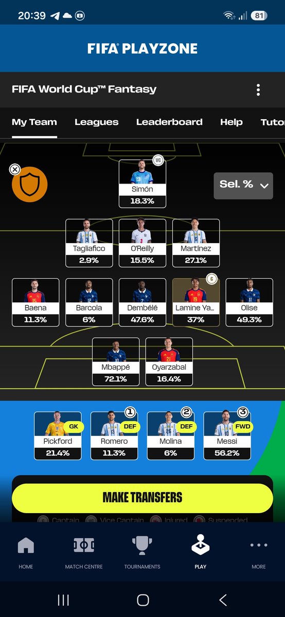 Kughat's tweet photo. Out Martinez, Freese, Johnston, Sanchez and Doue for Simon, Pickford, Molina, NOR and Baena

CSS Active

Rank: 29k 🤮 https://t.co/CtX2QQ6hc1