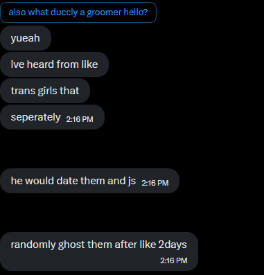 marleyjauz's tweet photo. @vgcomposer so what are we doing (thread)
i am still friends with all of my EXes and i have no issues with literally any of them, theyre some of my closest friends. yet you're here accusing me privately spreading gossip about me being a groomer with no actual proof. this is vile. https://t.co/EAIKSVPIbb