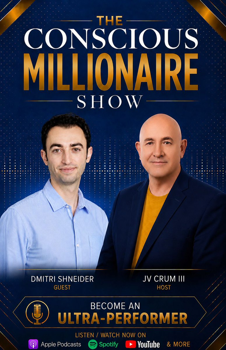 ConsMillionaire's tweet photo. Life isn’t a speed game—it’s a strategy..

In this conversation, JV Crum III and Dmitri Schneider explore "The Mindset of a Chess Master"

🎧 Listen here: https://t.co/99Wk9dnXnE

#founders #entrepreneurs #impact #JVCrumIII #ConsciousMillionaire https://t.co/kZhid9gFXR