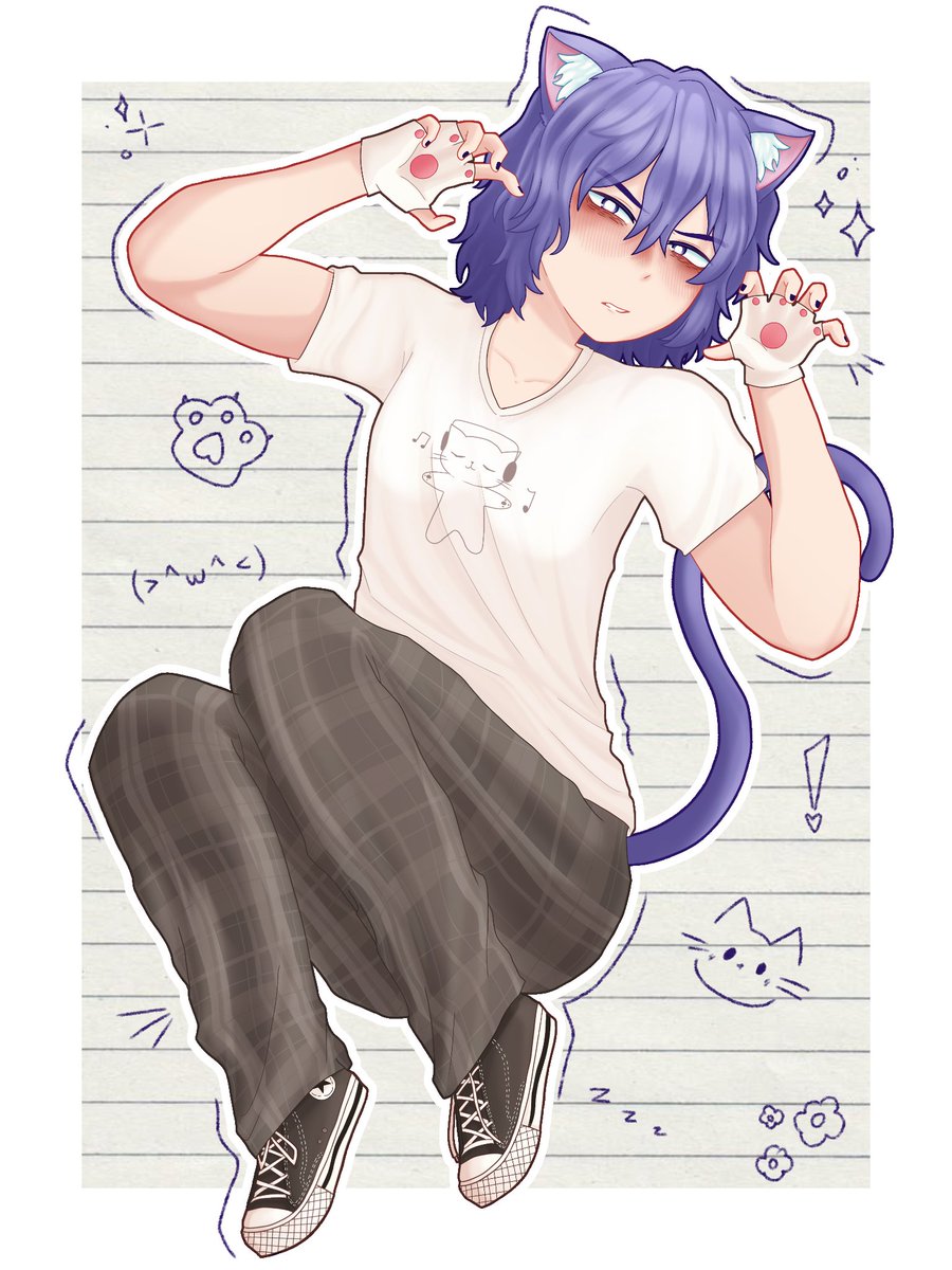 danicydonia's tweet photo. catboy #shinsou comm from a while ago by @NightHideMpreg ,, thank you (≧▽≦) https://t.co/pby9T8aErd