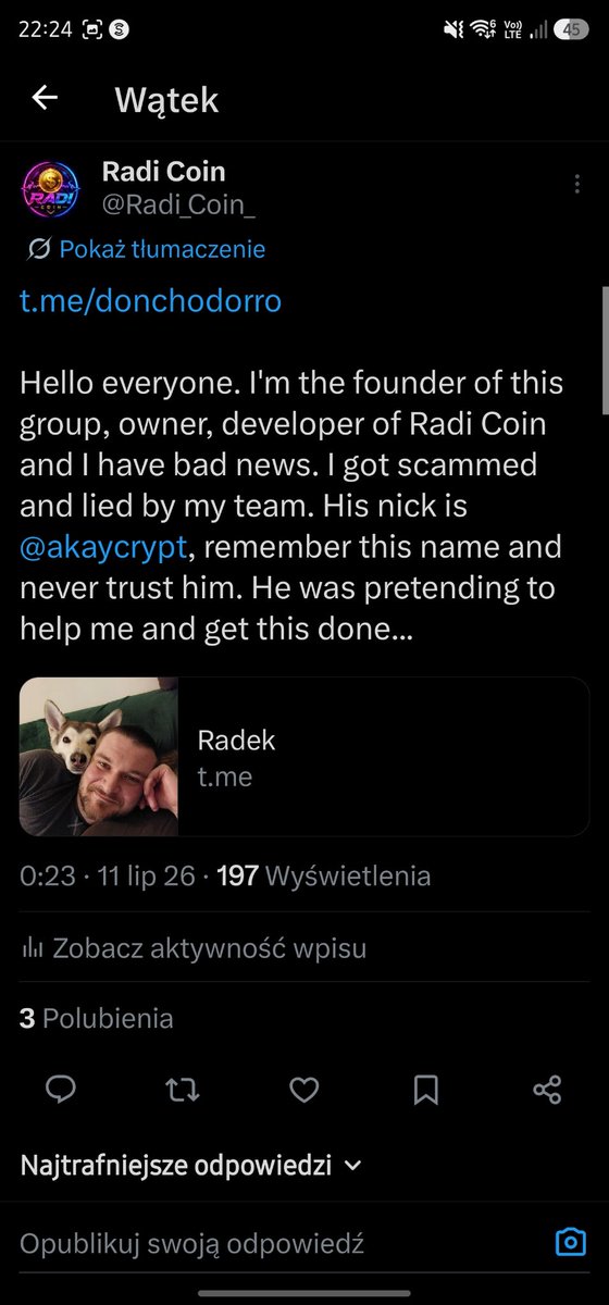 Radi Coin tweet media
