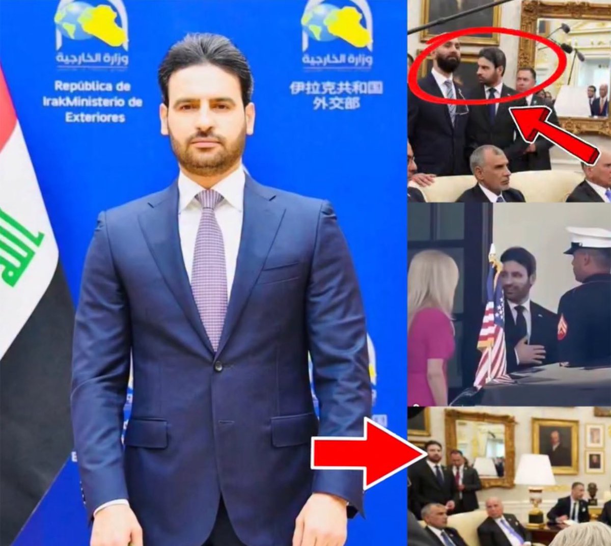 Omarayadx's tweet photo. دور السيد حسنين الشيخ في هذه الزيارة 
واضح جدا مؤمن فيه من البداية 
الرجل المناسب بالمكان المناسب 
 ملك البروتوكول والاتيكيت في العراق 

زيارة السيد علي الزيدي الى امريكا https://t.co/6v872Vpr3x