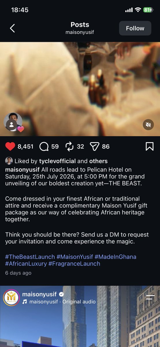 agendagurl's tweet photo. Our international family is having a launch of new perfumes on the 25th of this month at Pelican Hotel. 

Tell a friend to tell a friend and let’s go support the brand and Tyclev. 🫶🏾🐅🐅
#LaryeaDillon #PerfectMatchXtra https://t.co/WPH9vnQnSJ