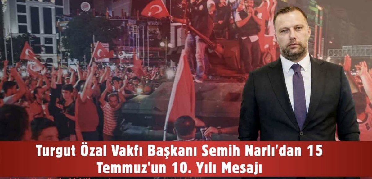 Semihnrl's tweet photo. 15 Temmuz; milletimizin iradesine, demokrasisine ve bağımsızlığına sahip çıktığı tarihi bir dönüm noktasıdır.

Bu anlamlı günde, aziz şehitlerimizi rahmet ve minnetle anıyor, kahraman gazilerimize şükranlarımı sunuyorum.

Birliğimiz, beraberliğimiz ve demokrasiye olan inancımız daim olsun.

Semih Narlı
Turgut Özal Vakfı Başkanı
#15Temmuz #Demokrasi #MilliBirlik