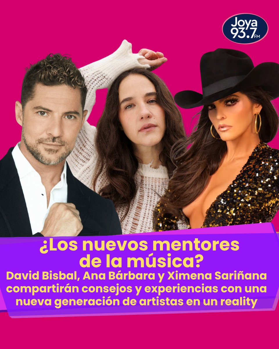 Joya937FM's tweet photo. #NotaJoya 🎶 David Bisbal, Ana Bárbara y Ximena Sariñana compartirán sus experiencias y consejos con nuevos talentos.

👉 Descubre más aquí: https://t.co/vpAaMByDWU https://t.co/MbU3tXOkat