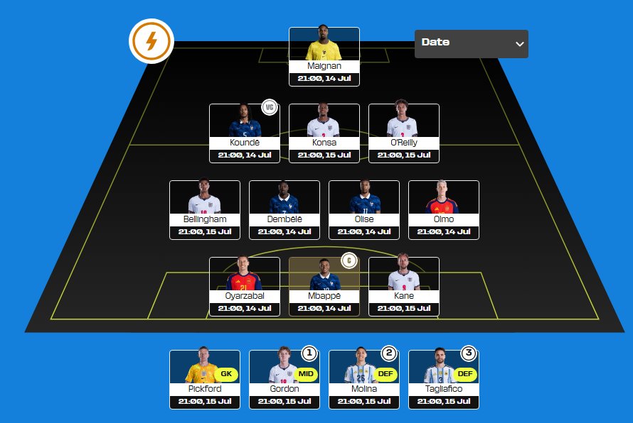 gajos333's tweet photo. #MD7 #WCFantasy #Worldcup #FantasyFootball
Messi -> Kane 🏴
Vargas -> Maignan 🇫🇷
Hakimi -> O'Reilly 🏴
Medina - > Konsa 🏴
Lisandro -> Molina 🇦🇷
🌎 : 27k https://t.co/FRXdoJ5QKh