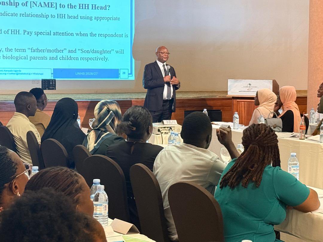 katwiireMolly's tweet photo. Yesterday, the Uganda Bureau of Statistics (UBOS) officially commenced a 15-day training programme for 80 Data Collectors at Kabira Country Club in preparation for the 9th Round of the Uganda National Household Survey (UNHS) 2026/27.
#UBOS #UNHS #EvidenceBasedStatistics https://t.co/Nb9vt2w4sG