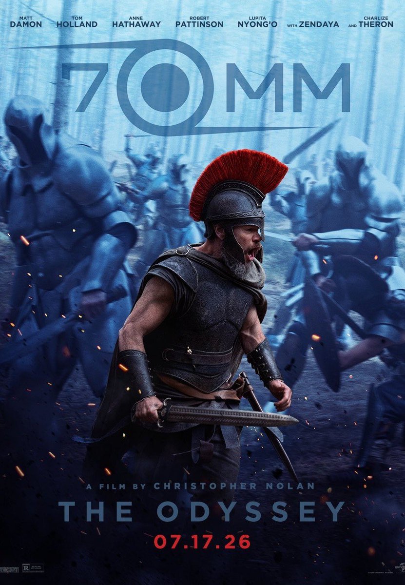 GlobalBoxOffice's tweet photo. THE ODYSSEY has kept a strong pace in pre-sales, driven by IMAX and Dolby Cinema demand.

With 58% awareness, 47% interest nationwide (per Greenlight Analytics), it is now tracking for a $90M–$110M opening weekend — Nolan’s biggest non-Batman domestic debut. https://t.co/B75gYymihc