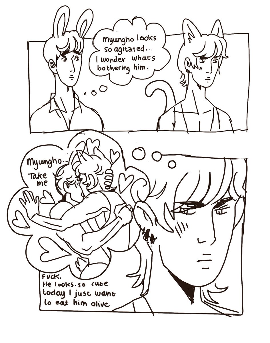 dddkkkymmm's tweet photo. Cat x bunny Seokhao psychosis going on for me personally https://t.co/B5QjRjaS3P