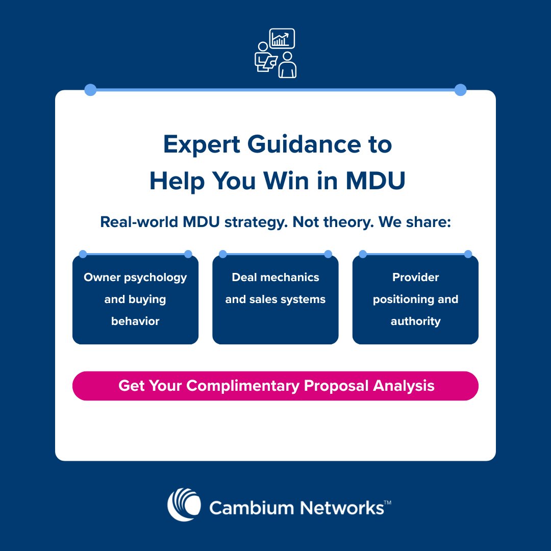 CambiumNetworks's tweet photo. MDU success takes more than fast networks. Cambium Networks delivers reliable connectivity and expert support to help providers succeed.

Contact us: https://t.co/XmxKiYG6KC

#MDU #ManagedWiFi https://t.co/gtc90V5cin