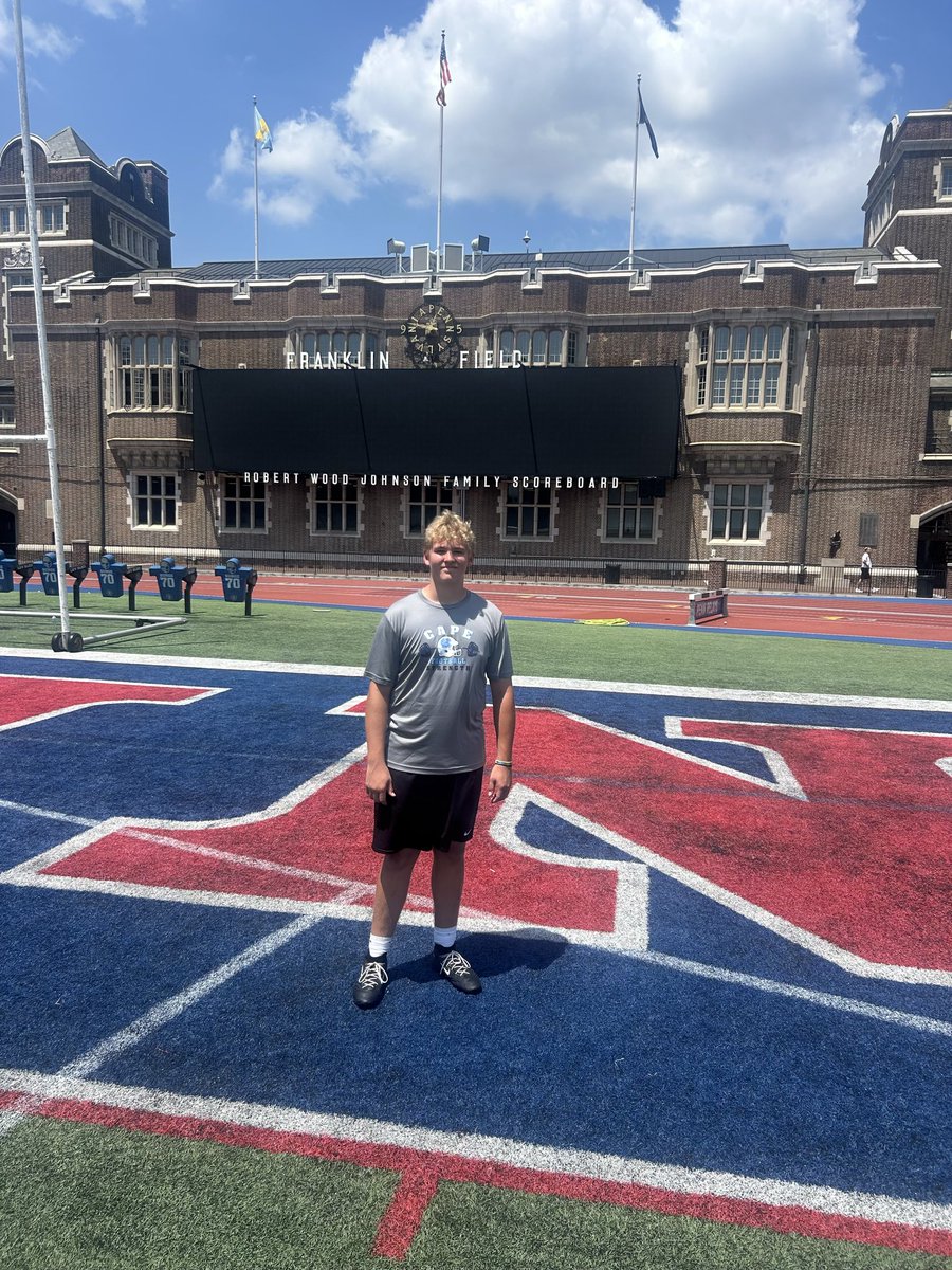 jamesonpease's tweet photo. A big thanks to @PennFB for a great camp this week. I loved the competition and how it created camaraderie between the offensive and defensive units. Special thanks to @Coach_Borden , let’s keep building!

@rwsantos2 
@jtrev_33 
@coach_wwright 
@CapeVikingsFB https://t.co/sz5N6jVa3S