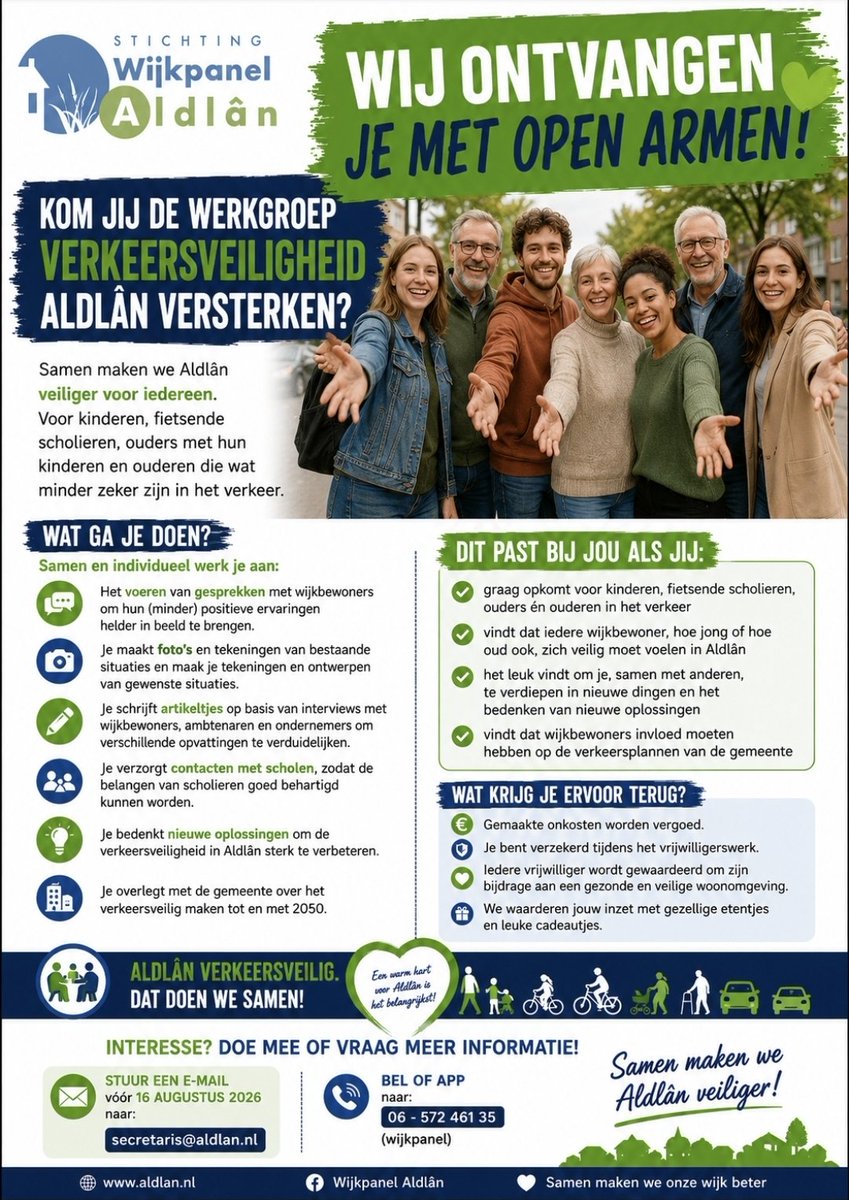 alefdekker's tweet photo. DE WERKGROEP VERKEERSVEILIGHEID ALDLÂN ONTVANGT JE MET OPEN ARMEN
#vrijwilligers #vrijwilligersteam #verkeersveiligheid #anwb #fietsersbond https://t.co/ZjFsDrYIPu