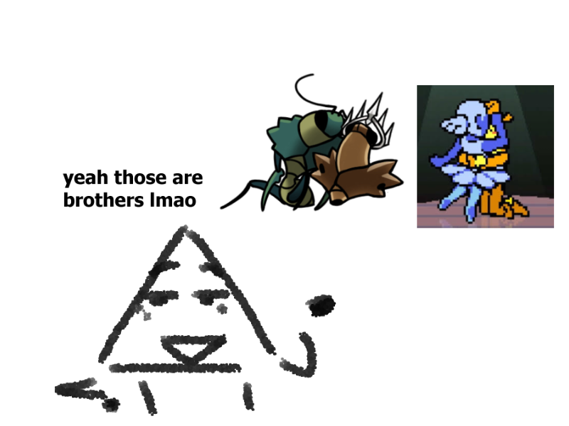 inanimate_cube's tweet photo. what's with homophobes and using one SINGLE vague sentence that doesn't even imply THEM to be siblings to prove two CLEARLY GAY MEN WHO PRETTY MUCH MAKE OUT IN FRONT OF YOU are in fact brothers.. like.. do you want it to be incest or?????? #deltarune #silksong #hk #utdr https://t.co/0e80JzsUoB