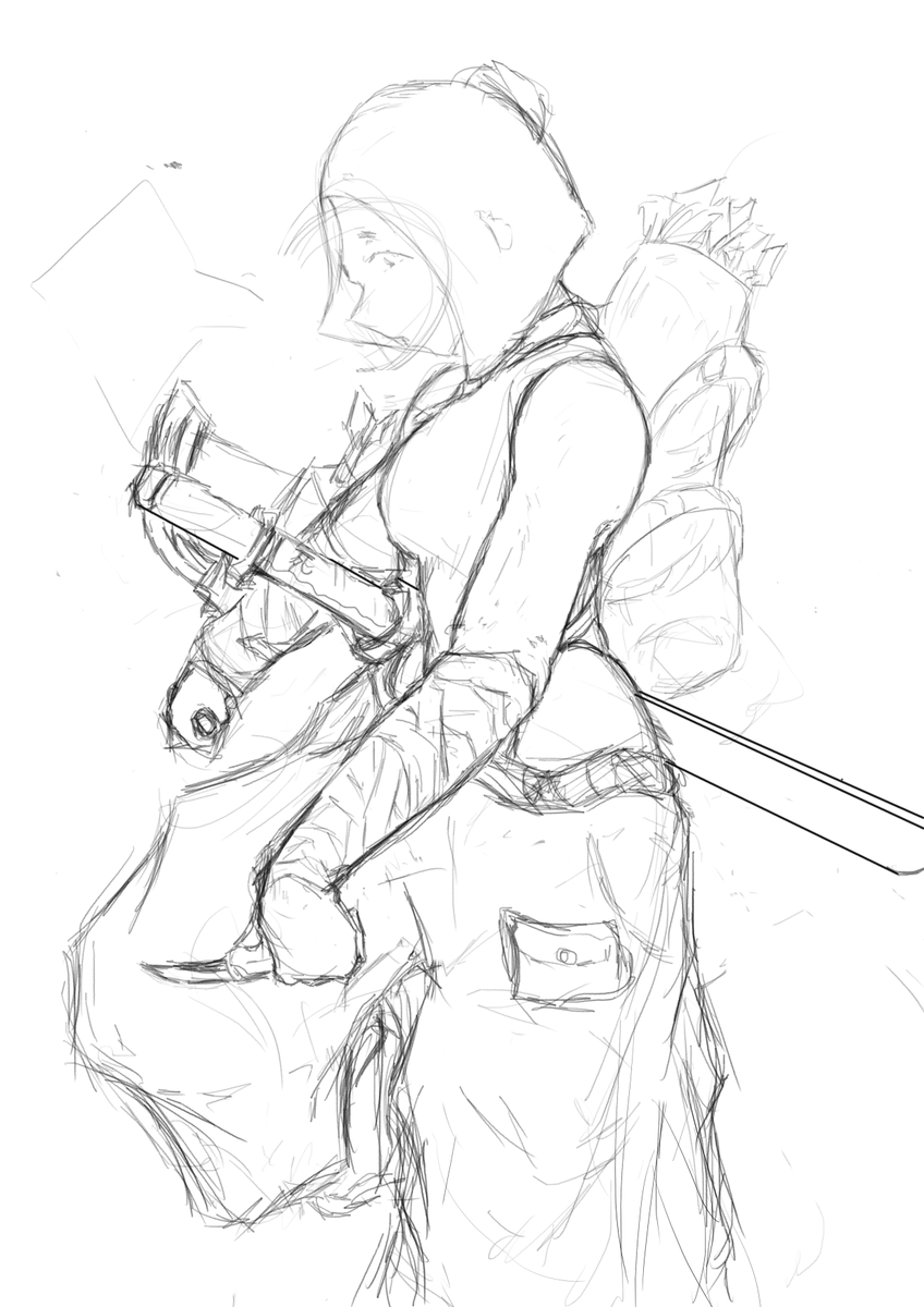 Zackbreves's tweet photo. Cês tem dicas pra esse rascunho?
Ideias de line art, anatomia, composição... queria deixar o desenho mais interessante https://t.co/SivPqOexxX